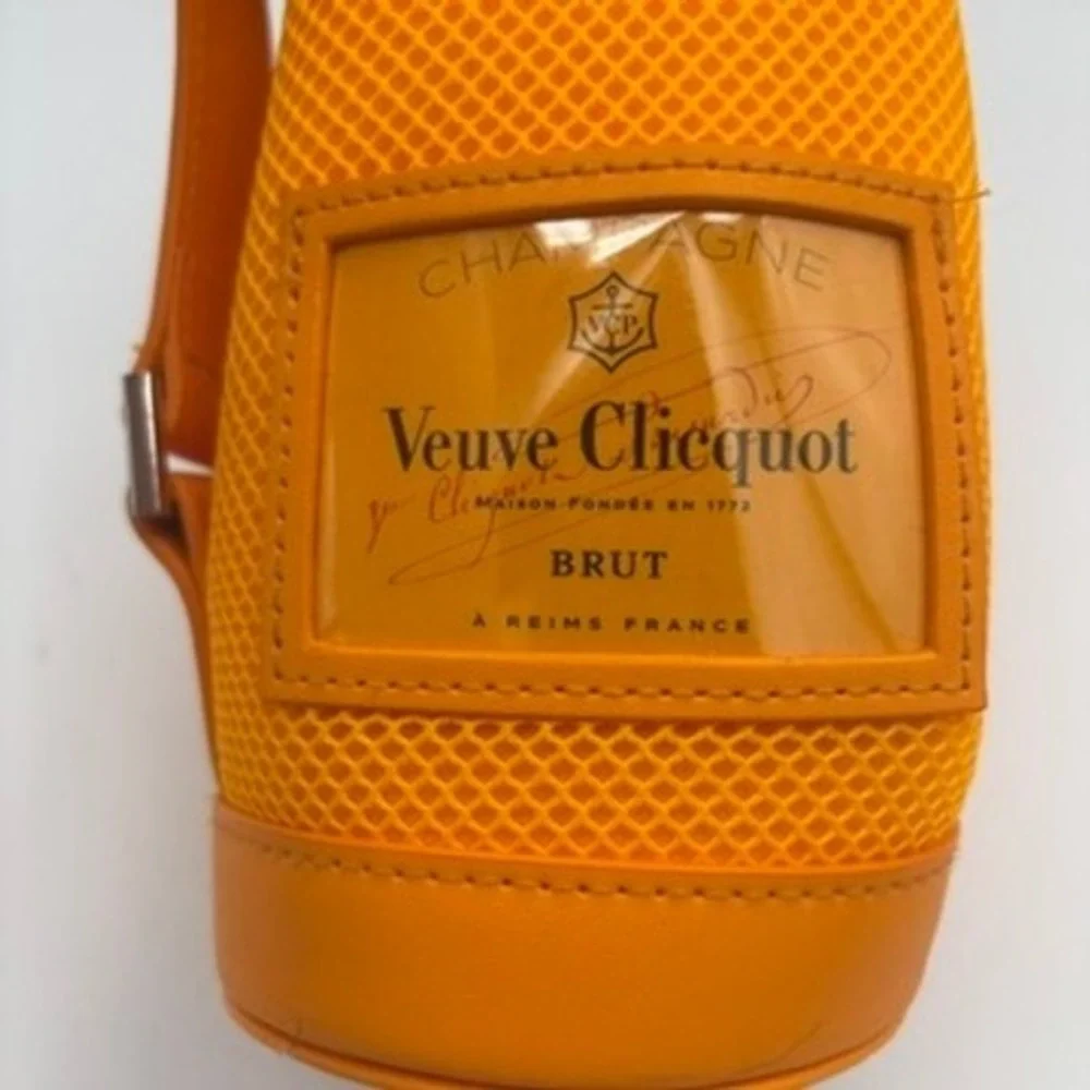 Veuve Clicquot Champagne Bottle Carrier Bag Orange Insulated Tote